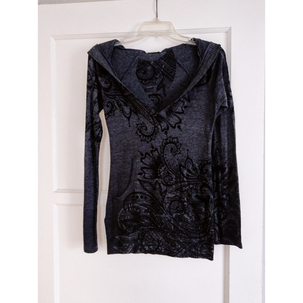 Enti Glamour hooded sweater black and gray